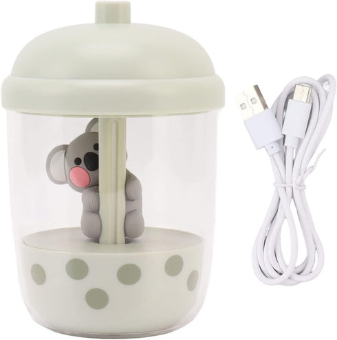 Portable USB Humidifier, Cool Mist Animal Humidifier, Matcha Mini Desktop Diffuser for Home, Bedroom, Office