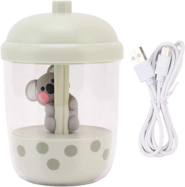 Portable USB Humidifier, Cool Mist Animal Humidifier, Matcha Mini Desktop Diffuser for Home, Bedroom, Office