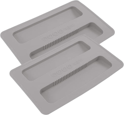 2 Pack Toaster Cover, 2 Slice Silicone Toaster Lid Bread Machine Accessories in Grey