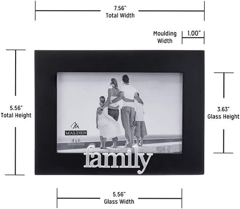 Malden International Designs Black Family Expressions Picture Frame - 4x6