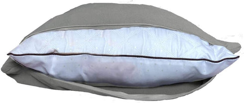 AUCOCU Stretch Jersey Pillow Cases, Universal Size for All King, Queen, Standard Size Pillows, Pack of 2, Gray