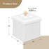 15 Inch Athena Collection Leather Square Ottoman with Storage, Small Storage Ottoman, Multipurpose Footstool Foot Rest