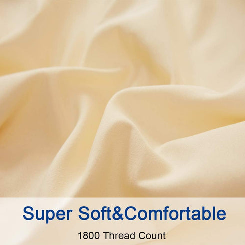 Set 1800 Count 18-Inch Hypoallergenic-3 SONORO KATE Bed Sheet Super Soft Microfiber Thread Luxury Egyptian Sheets Deep