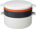 Joseph Joseph M-Cuisine 4-Piece Stackable Cooking Set, 2 Liter Cooking Pot, Steamer, Griddle, and Lid in Orange/Beige