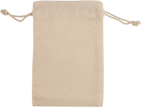 KUPOO 50PS Cotton Muslin Bags, Drawstring Bags for Wedding Party Favor and DIY Craft (5x7 Inch)