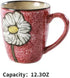 12oz Ceramics Cappuccino Mug,Coffee mugs,Tea mugs,Kiln Glazing Process,Microwave and Dishwasher Safe, Perfect For Tea