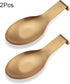 Stainless Steel Spoon Rest for Kitchen Spoon Holder Counter Cooking Utensil Rest Spoon Heavy Duty Dishwasher Safe 2pcs (Gold)