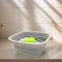 SAMMART 7.7L (2 Gallon) Collapsible Tub - Foldable Dish Tub, Portable Washing Basin (Grey, S)