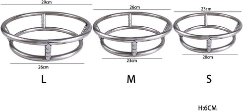 Stainless Steel Wok Ring Wok Rack Wok Stand Round Shelf Cookware Ring For Pot Gas Stove Fry Pan,23cm/9.05inch,26cm/10.23inch(26cm) by Vctitil