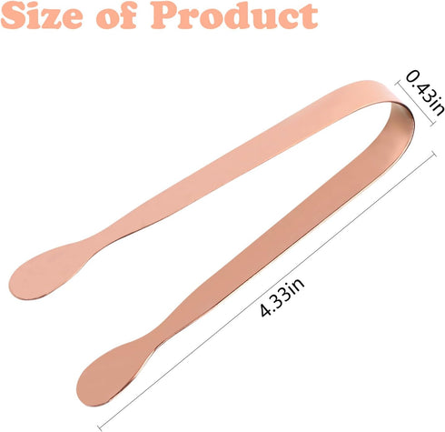 Rose Gold Mini Serving Tongs, Small Sugar Tongs Stainless Steel Ice Tongs Food Tongs Appetizers Tongs Serving Utensils for Party Tea Coffee Bar, Pack of 4 by MIDELONG