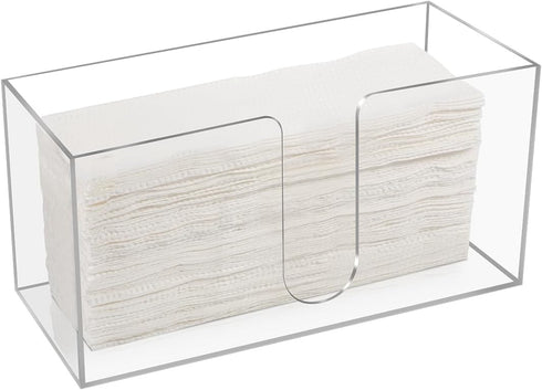 Acrylic Countertop Paper Towel Holder, Paper Towel Dispenser Countertop, Clear Acrylic Napkin