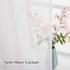 MIULEE White Sheer Curtains - 24 Inch Length Linen Textured Kitchen Window Curtains Over Sink, 2 Panels for Light