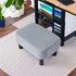 16.54" RF-BD214-D IBUYKE Small Footstool Linen Fabric Pouf Ottoman Footrest Modern Home Bedroom Rectangular Stool
