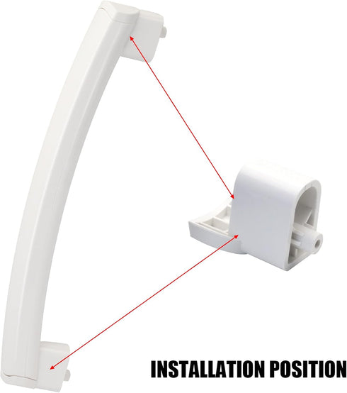 WB06X10943 Microwave Handle Support: Compatible Replacement for GE, Hotpoint Microwave Handle, Replaces 3025054