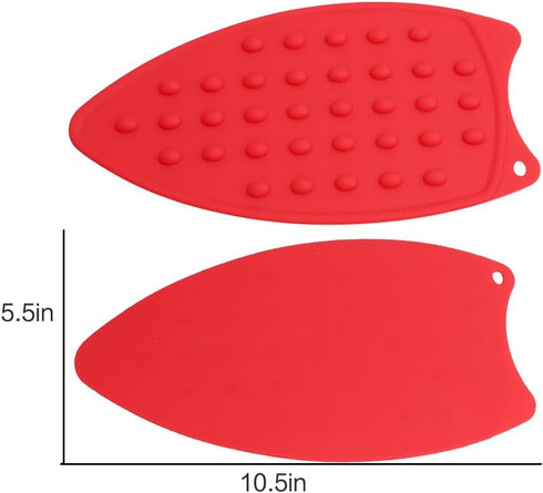 Multipurpose Silicone Iron Rest Pad for Ironing Board, Hot Resistant Mat, Silicone Heat Resistant Iron Rest Pad (Red).