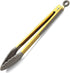Gold Cooking Tongs - Berglander Heavy Duty Food Tongs with Silicone Tips and Titanium Gold Plating Handle