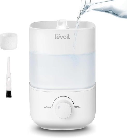 LEVOIT Top Fill Humidifiers for Bedroom, 2.5L Tank, Quiet Cool Mist Air Humidifier for Home, Auto Shut-off