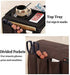 6 Pockets TV Remote Control Organizer - Home Sofa Console Caddy Holder for Cellphone, Tray, Snacks