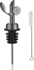 Weighted Stainless Steel Bottle Pourers, Auto Flip Feature Self Closing Olive Oil