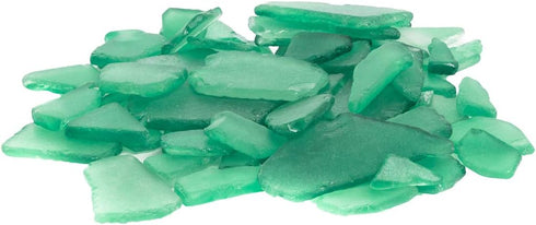 Sea Glass for Crafts – 11oz Green Tumbled Seaglass Decor, Beachglass for Coastal DIY Supply and Nautical Vase Filler