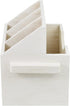 Ikee Design Wooden Utensil Caddy with Handles, Silverware Holder for Countertop, Party, Camping, White