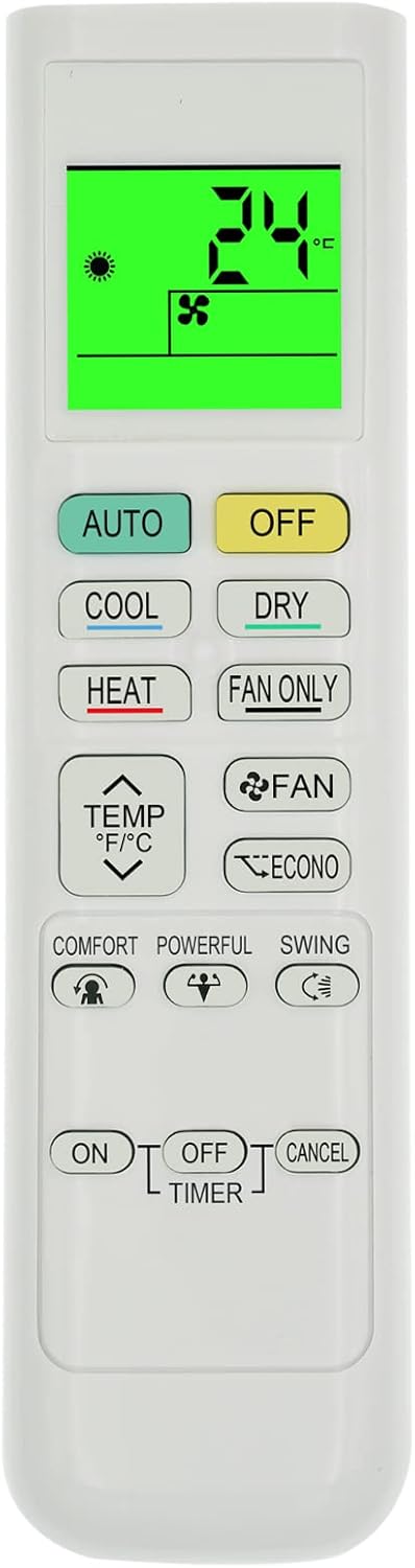 RCECAOSHAN Replacement for Daikin Air Conditioner Remote Control, FTK09NMVJU FTX09NMVJU FTK12NMVJU FTX12NMVJU