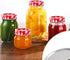 48pcs/24Set Split-Type Regular Mouth Canning Lids Bands for Mason Jar Canning Lids (Red and White)