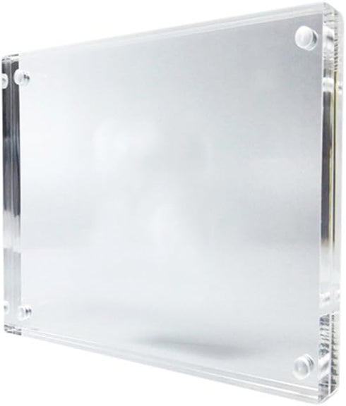 2 PCS 3-inch 2-Sided Clear Acrylic Magnetic Photo Frame, Elegant Frameless Display for Fujifilm Mini Film