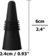 ANIN 8 pcs of Wine Stoppers, Reusable Silicone Beverage Bottle Sealer Replacement with Grip Top for Cork to Keep the Wine Fresh - Black by CNYMANY