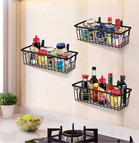 SheeChung Farmhouse Decor Metal Wire Bathroom Storage Organizer Basket Bins - for Cabinets, Shelves, Closets, Vanity