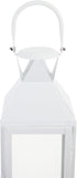 Zings & Thingz Manhattan Hanging Cable Candle Holder Lantern, Decorative Light Home Decor, 15" Tall, White