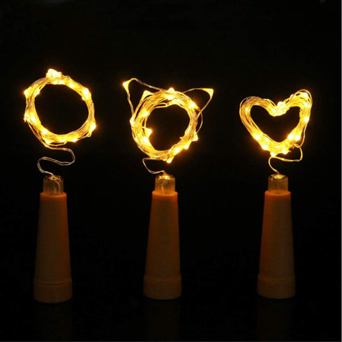 Amants01 lights,12 Pack 10 36.5 Inch Wine Bottle String LEDs AAA Battery Powered Warm White Wine Bottle Cork Stopper