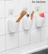 3 Pack Wall Mount Makeup Holder Organizer, Hanging Plastic Storage Cup for Makeup Brushes, Toothbrushes, Cosmetics