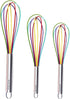 Silicone Whisk Set, Non-Scratch Set of 3, Mini & Small Sizes, Stainless Steel Whisk