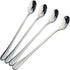 8 Inch Long Handle Iced Tea Spoons, 4pcs Premium Stainless Steel Coffee Spoon Set for Mixing, Milkshake, Cold Drink