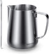 Milk Frothing Pitcher, 600ml 20oz Thicker Version Stainless Steel for Coffee Cappuccino Latte Art
