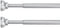 KXLIFE 2 Pack Decorative Tension Curtain Rod, 1/2-inch Nickle Drapery Rod for Window, (36-60 Inches)