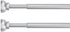 KXLIFE 2 Pack Decorative Tension Curtain Rod, 1/2-inch Nickle Drapery Rod for Window, (36-60 Inches)