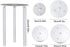 Cake Tier Supports, 4 Pcs Reusable Cake Boards (9/12/16/20cm) and 12 Pcs Cake Dowel Rods for Tiered Cake Stacking
