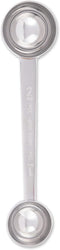 RSVP International Coffee Measuring Spoon, Long Handled Stainless Steel Scoop, 1-Tbsp/2-Tbsp