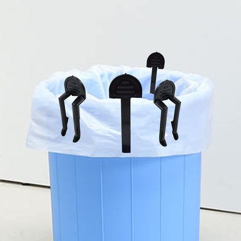 4 Pack Garbage Bin Clips, Waste Trash Can Bag Clamp Clip Holder for Home, Kitchen, Office