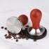 Coffee Tamper 58mm Barista Espresso Press with Tamper Mat, 304 Stainless Steel Base, Wooden Handle