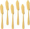 Stainless Steel Cheese Dessert Knives, Set of 6, Breakfast Butter Knife, Slicer Sandwich Spreader (Gold)
