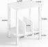 2-Tier 100 Albums, LELELINKY Record Player Stand with Vinyl Record Storage up to Bedroom Record Holder