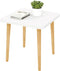 Funecy Square End Table Low Table with 4 Solid Wood Sturdy Legs,Floor