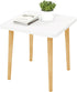 Funecy Square End Table Low Table with 4 Solid Wood Sturdy Legs,Floor