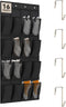 dodowin Over the Door Shoe Organizer Rack, 16 Large Breathable Mesh Pockets,