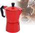 Classic Stovetop Espresso Maker, 6-Cup Capacity Aluminum Coffee Machine Moka Pot for Home or Office Use (Red)