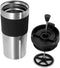 Portable French Press Coffee Maker, Insulated Mug with Double Wall Stainless Steel, 16oz Coffee Tumbler
