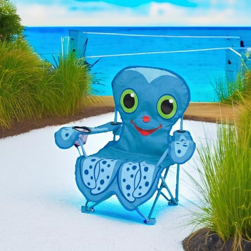 Packaging) Melissa & Doug Sunny Patch Flex Octopus Folding Beach Chair For Kids (Frustration-Free